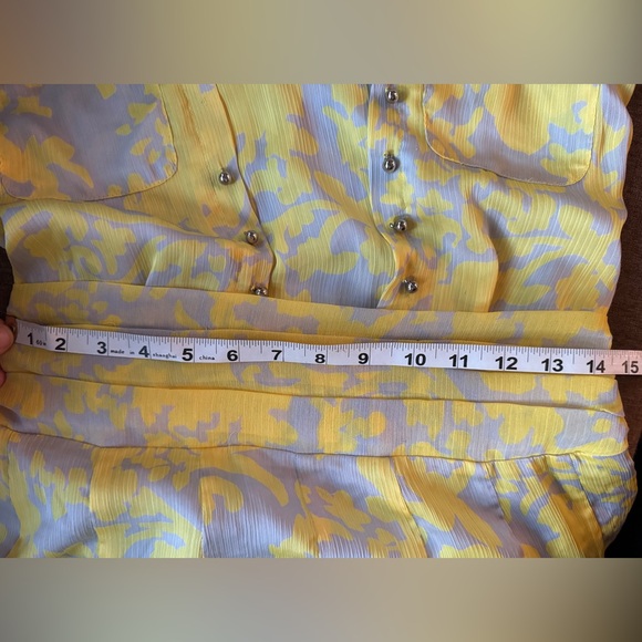 Unique Beautiful Alegense Collection Silky Tie-Neck Floral Dress Size Large - Picture 10 of 11